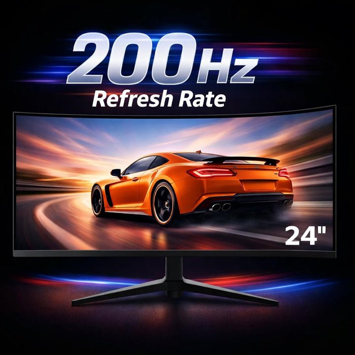 Great voell Monitor curvo para juegos de 24 pulgadas 200Hz, pantall...
