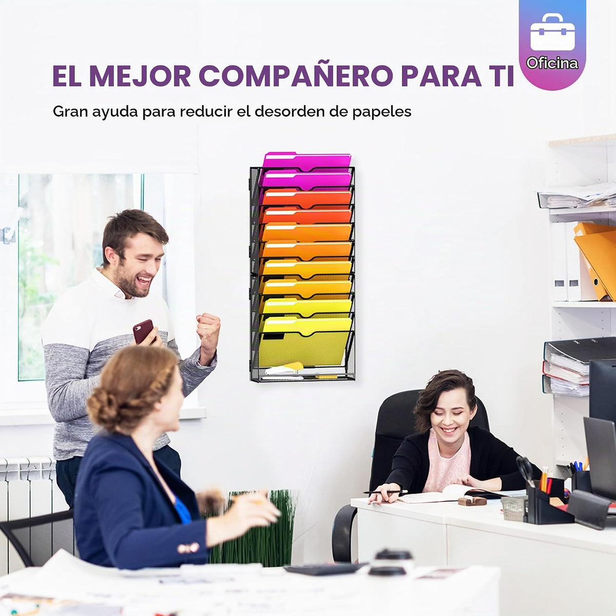 Organizador de archivos de pared de 11 niveles y organizador de archivos