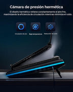 llano V12 Ultra Base de Refrigeración para Portátil con Control Inteligente por Software Ventilador para Laptop