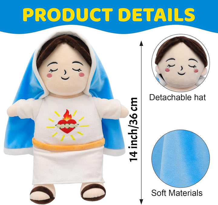 Muñeca de peluche que respira Yelakey de la Virgen María de 15"...