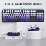 MOFII Combo de teclado y mouse inalámbricos 2.4 Ghz, tamaño complet...