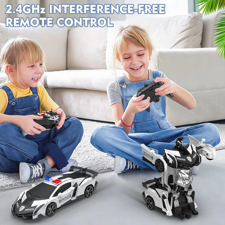 BLUEJAY Transform RC Cars para niños de 4-7 y 8-12 años, auto a con...