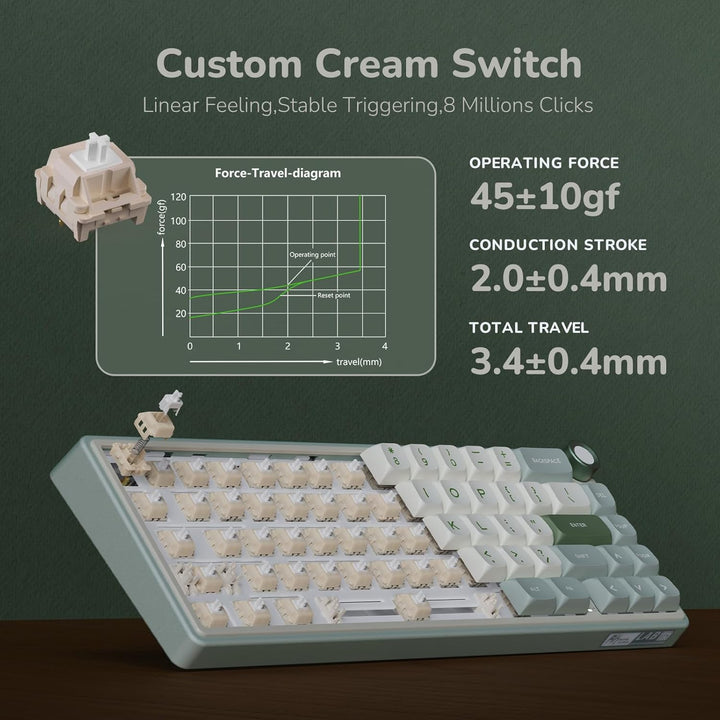 RK ROYAL KLUDGE R65 Teclado Mecánico con Cable, Teclado Gaming 60%...