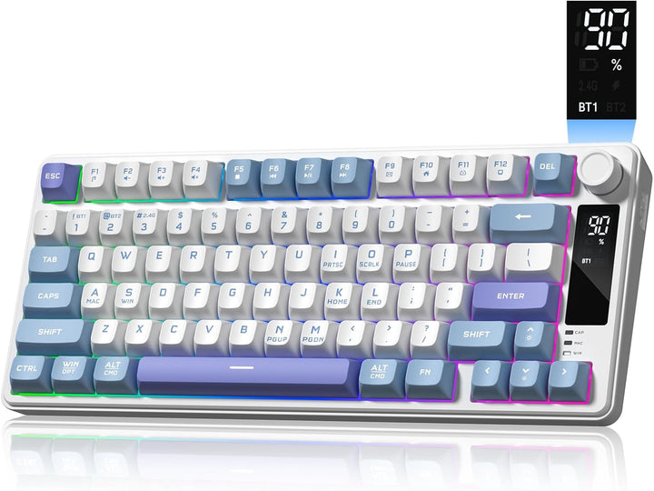 Womier DK75 - Teclado inalámbrico 75% para juegos, teclado cremoso...