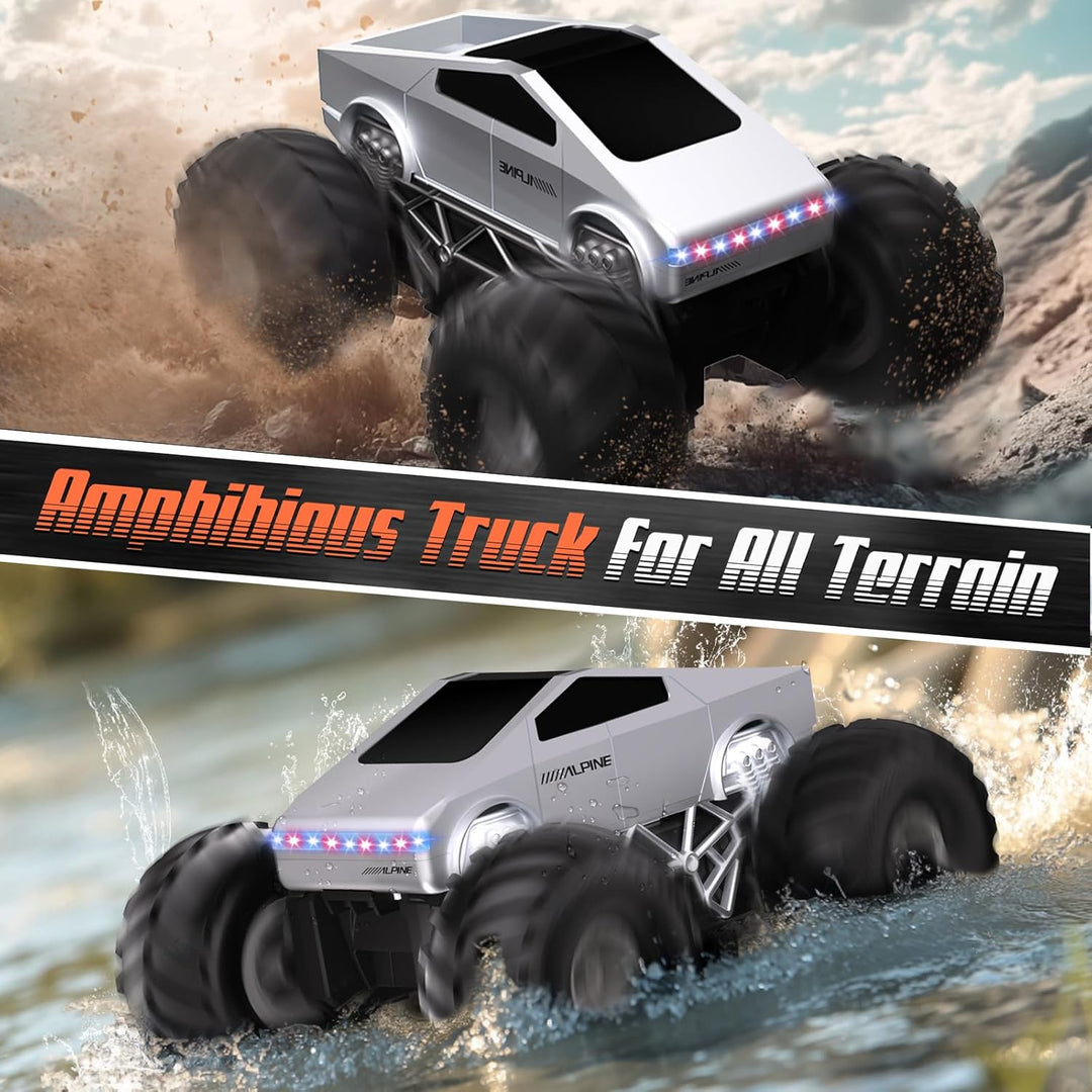 Cheffun Monster Truck Toys, auto de control remoto anfibio 1:16 par...
