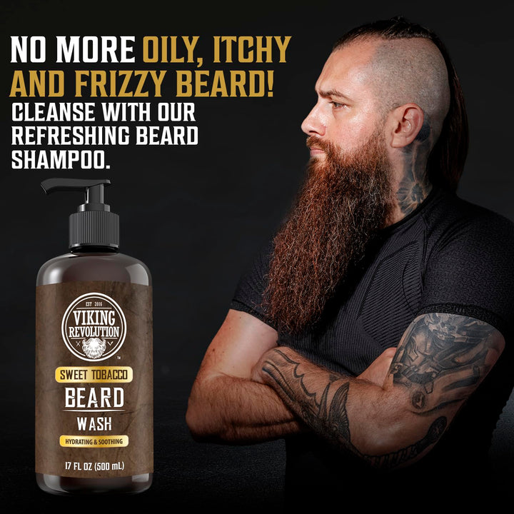 Viking Revolution - Set de lavado y acondicionador para barba - Tab...