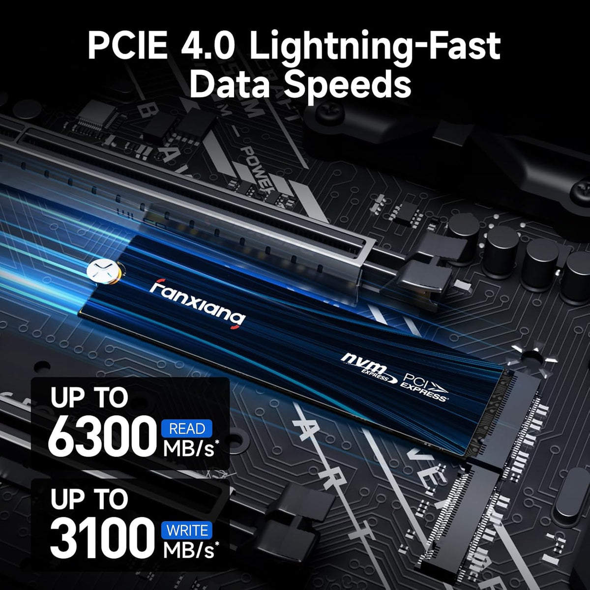 Fanxiang 500GB NVMe SSD PCIe Gen 4 SSD para juegos para PS5, hasta...