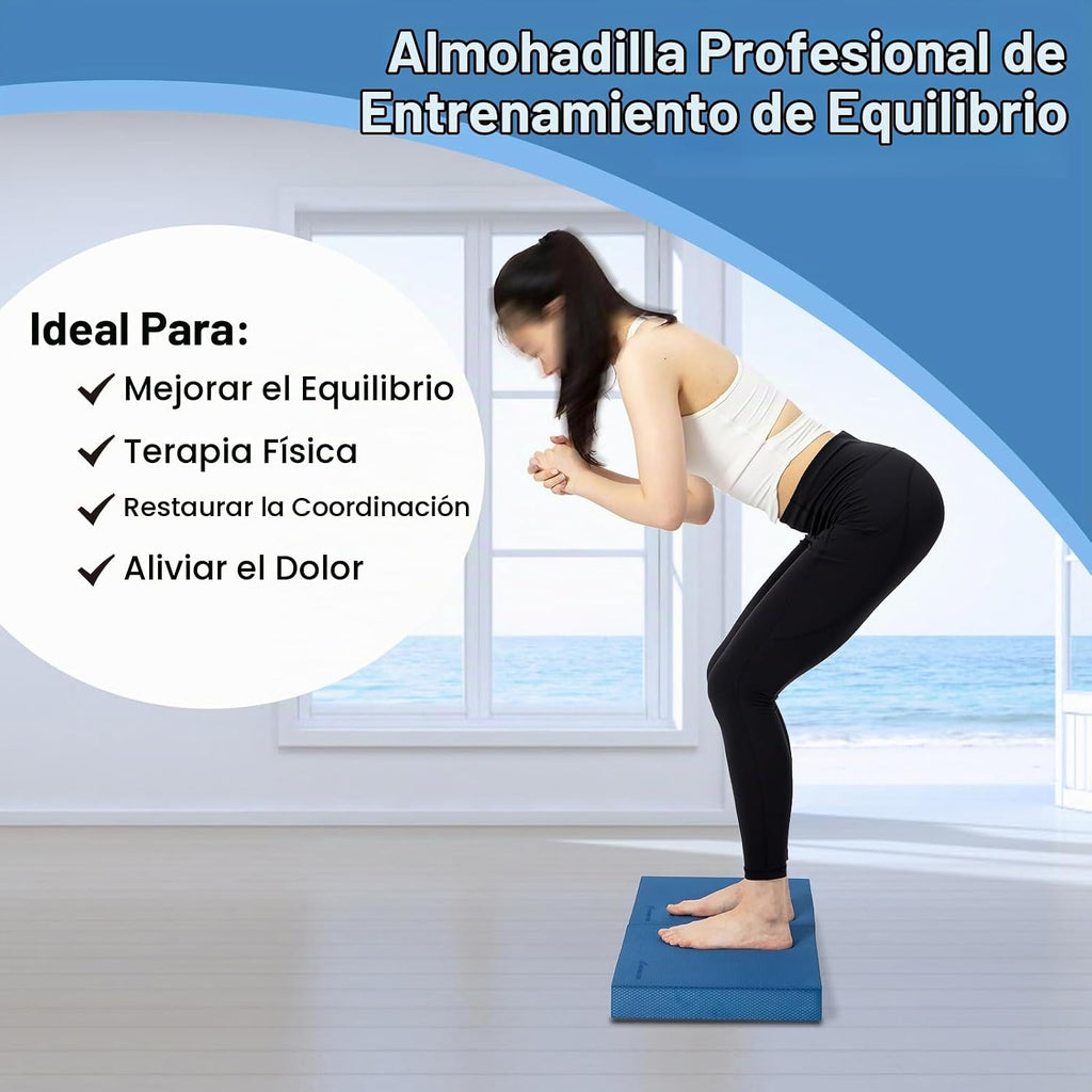 StrongTek Almohadilla de equilibrio profesional de espuma para ejercicios, 15.8 x 13 x 2 pulgadas, rodillera de espuma TPE de alta densidad, antideslizante y resistente al agua, para entrenamiento de