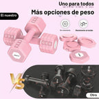 JOROTO Set de Mancuernas Ajustables 5 en 1, Par Ajustable 8LB/11LB para Mujeres en Casa, Bloqueo Dual 1s-Adjust Estable con Mango Suave TPE, Gimnasio en Casa, Rehabilitación, Pilates, Yoga, Entrenamiento de Fuerza