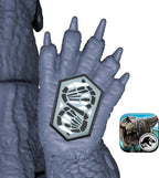 Mattel Jurassic World Rebirth Figura de Dinosaurio Thrashers Gigantes, Juguete de Especie Grande Purussaurus, 2 Ataques de Furia, Juego Digital