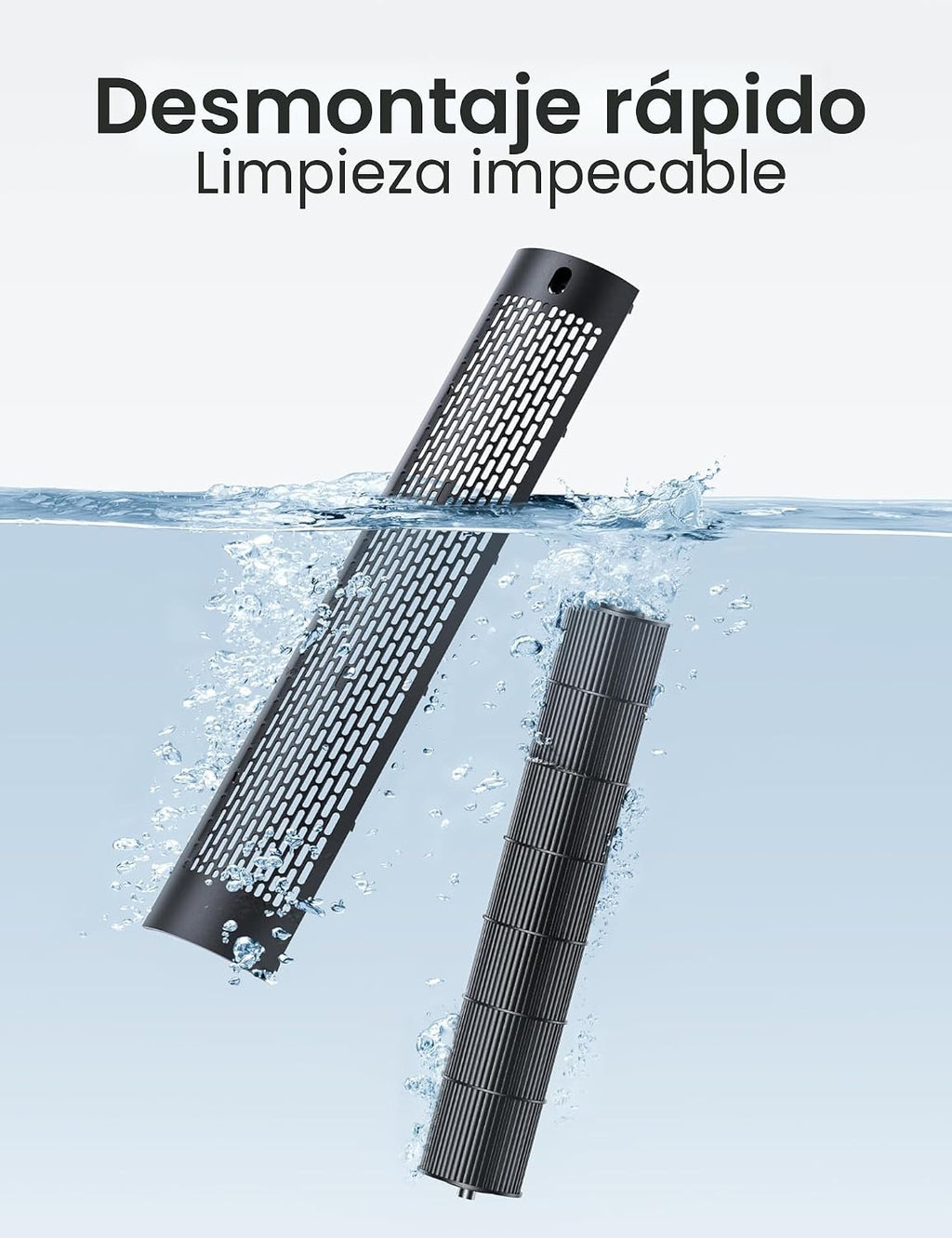 DREO Ventilador de torre para dormitorio, velocidad de CC mejorada...