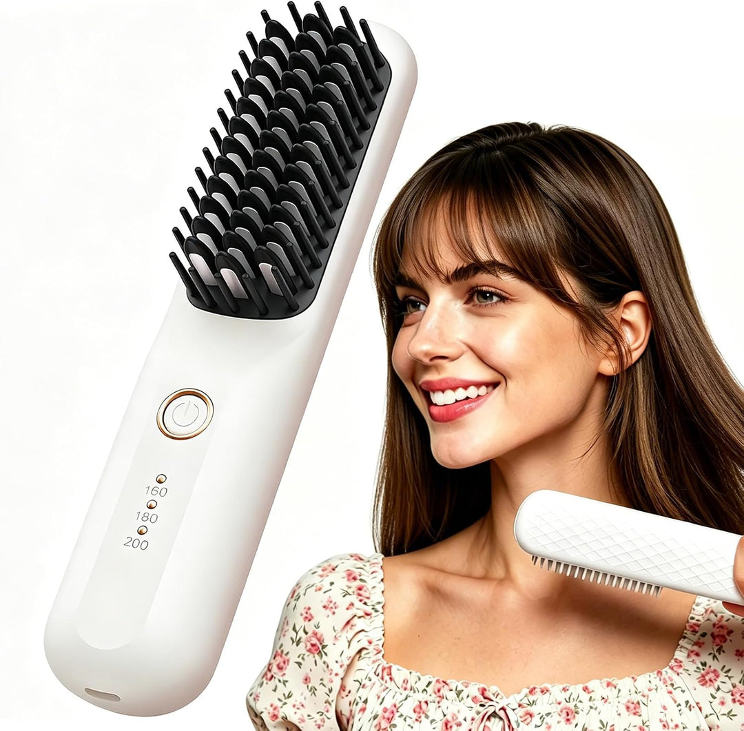 Cepillo de calor inalámbrico para el cabello, herramienta portátil...