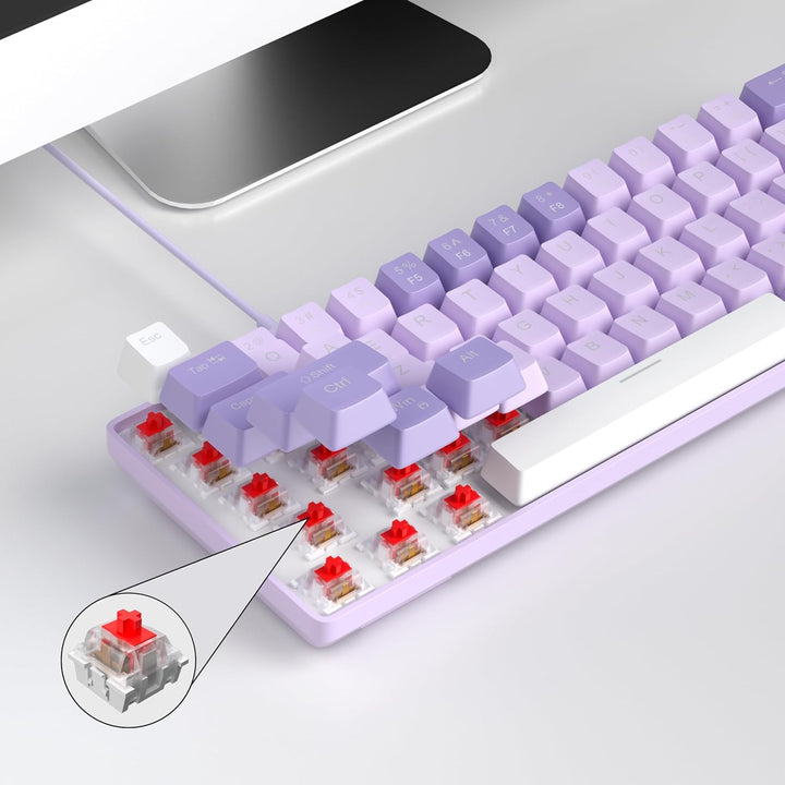 MageGee MK-Box - Teclado mecánico portátil 60% para juegos, retroil...