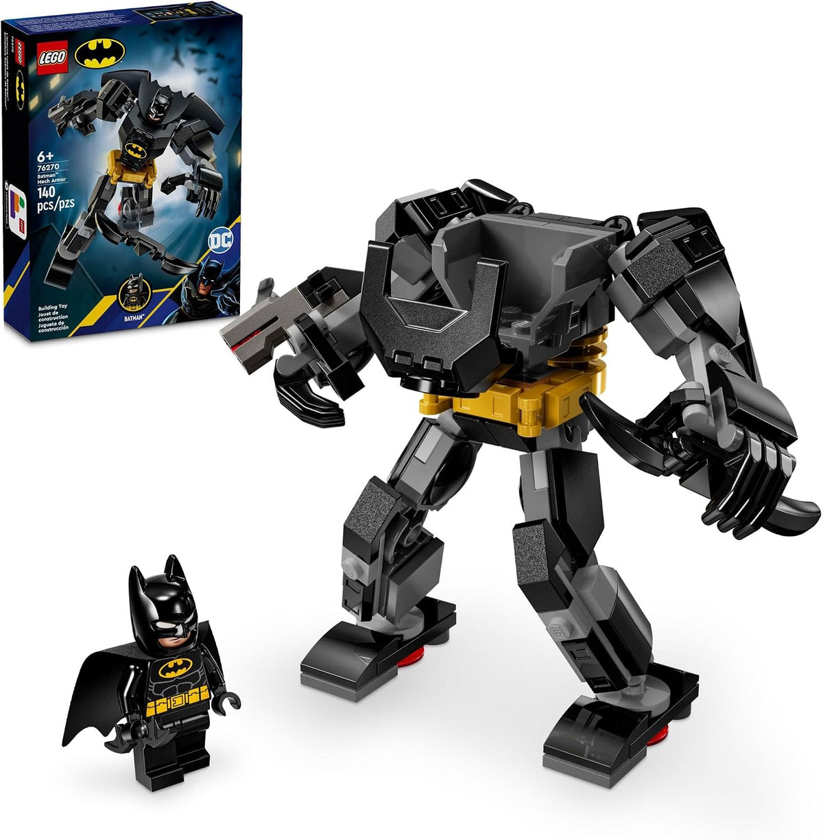 LEGO DC Batman: Armadura Mech de Batman Juguete Superhéroe, figura de acción
