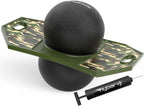 Flybar Pogo - Pelota de truco para niños, tabla de rebote de equilibrio con cubierta antideslizante, bomba incluida, juguetes para interiores y exteriores para niños y niñas, forma divertida de
