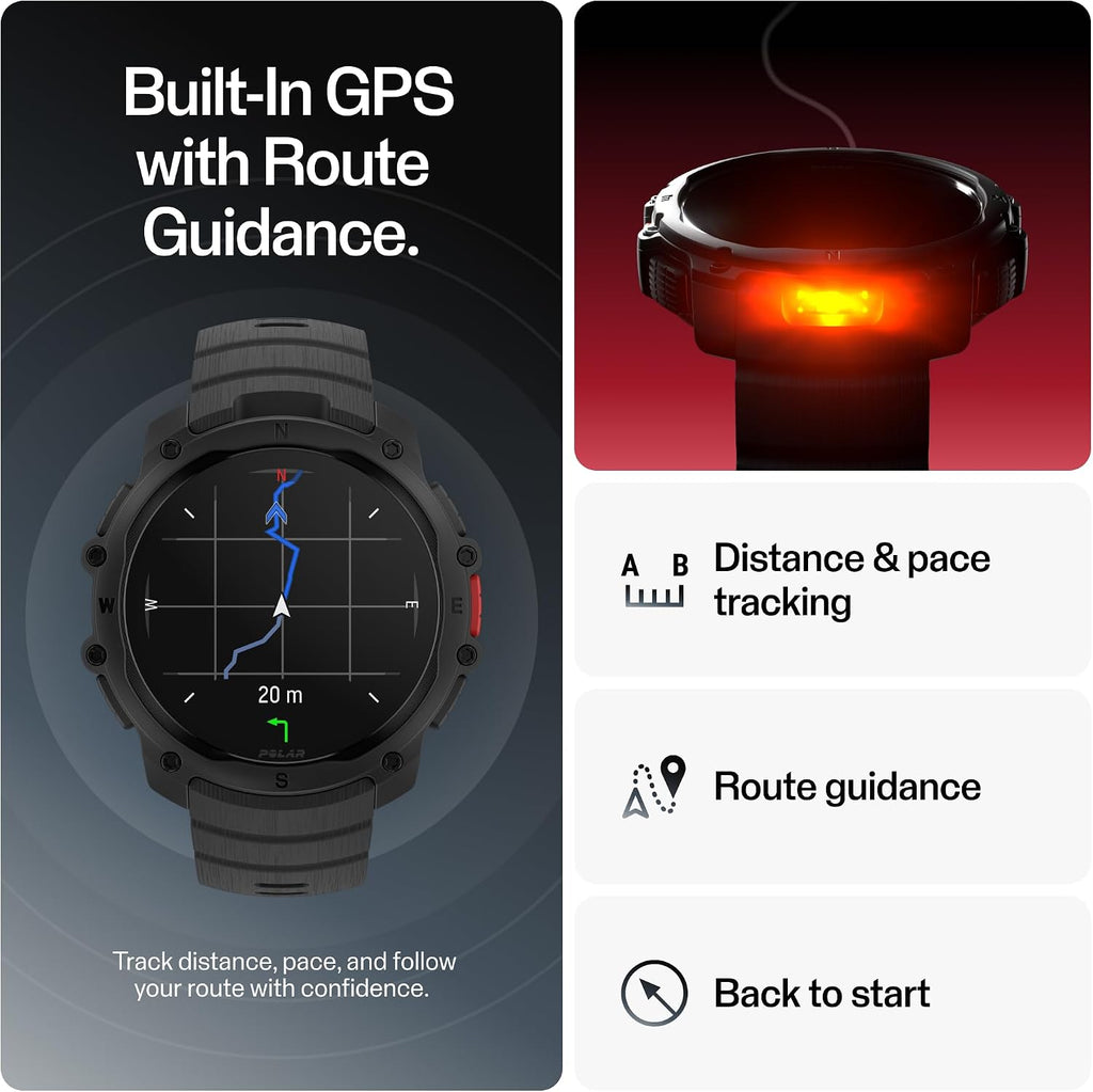 Polar Street X - Reloj deportivo con GPS para correr, resistente al agua, más de 170 perfiles deportivos, batería de 10 días, pantalla AMOLED, monitor de frecuencia cardíaca basado en la muñeca