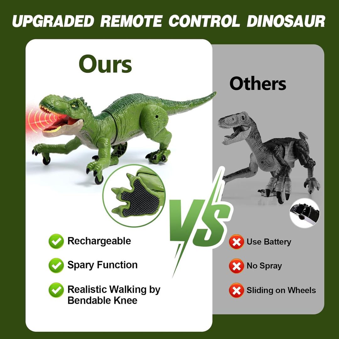Sunrad Juguetes de dinosaurio a control remoto para niños de 3-5, 4...