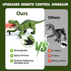 Sunrad Juguetes de dinosaurio con control remoto para niños de 3-5, 4-7, 8, Verde