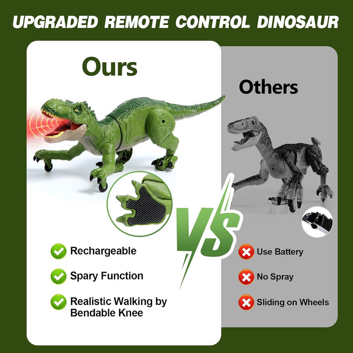 Sunrad Juguetes de dinosaurio a control remoto para niños de 3-5, 4...