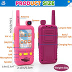 Walkie Talkies de video para niños, juguetes para niños, regalos para niñas