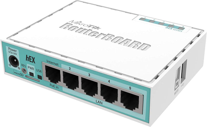 Mikrotik hEX RB750Gr3 Router Gigabit Ethernet de 5 puertos