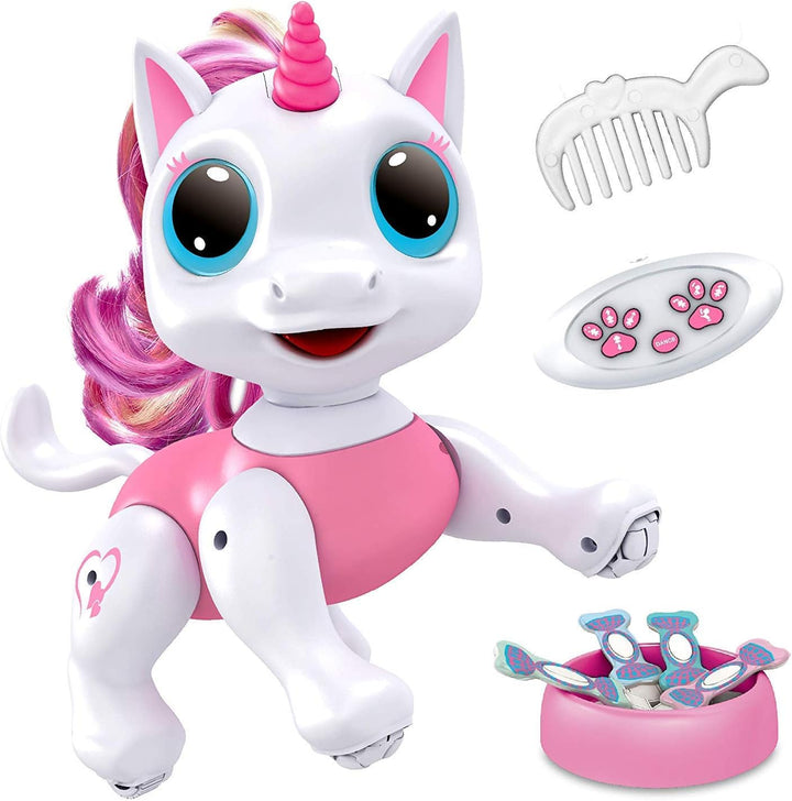 Power Your Fun Robo Pets - Juguete de unicornio para niñas y niños,...