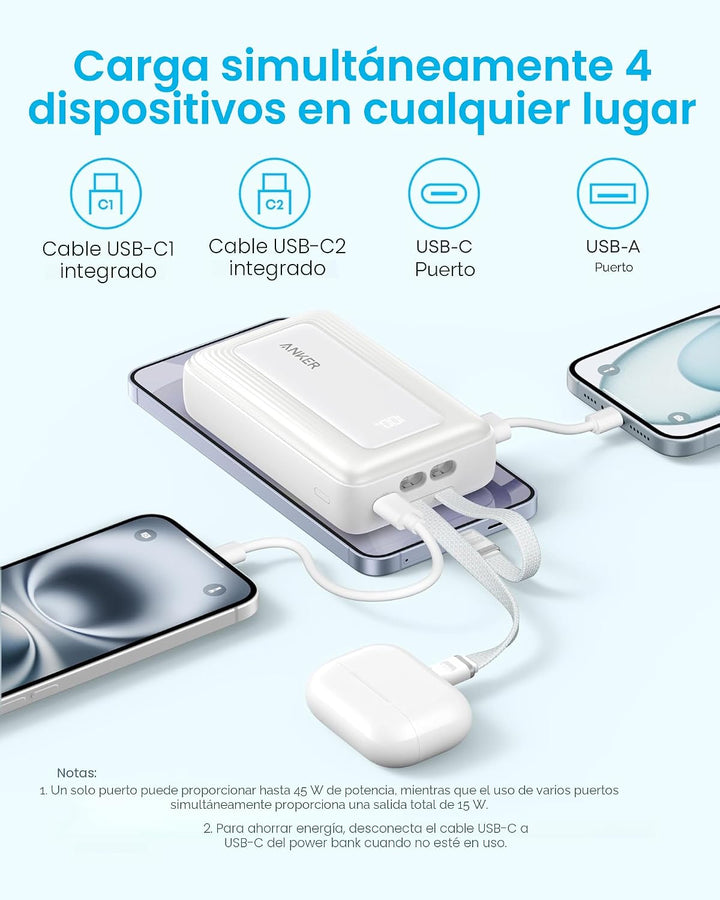 Anker Zolo - Banco de energía (versión actualizada 2025), carga ráp...