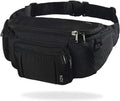 Riñonera deportiva para hombres y mujeres, riñonera al aire libre con 6 bolsillos con cremallera, bolsa de gran capacidad con cinturón ajustable para viajes, senderismo, ciclismo, entrenamiento,