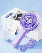 SWEETFULL Ventilador de nebulización portátil, ventilador personal...