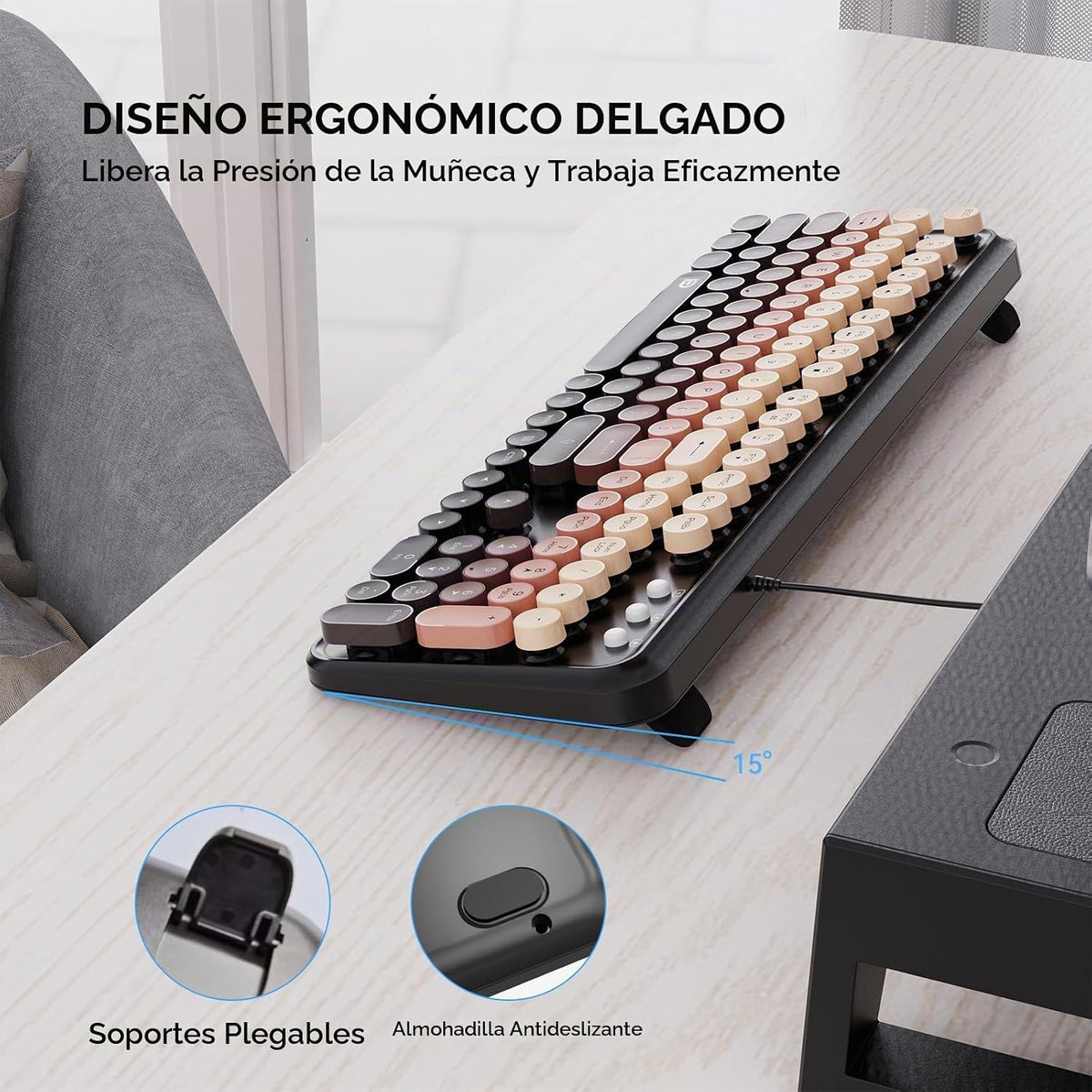Combo de teclado y mouse con cable para Windows, teclado USB Plug a...