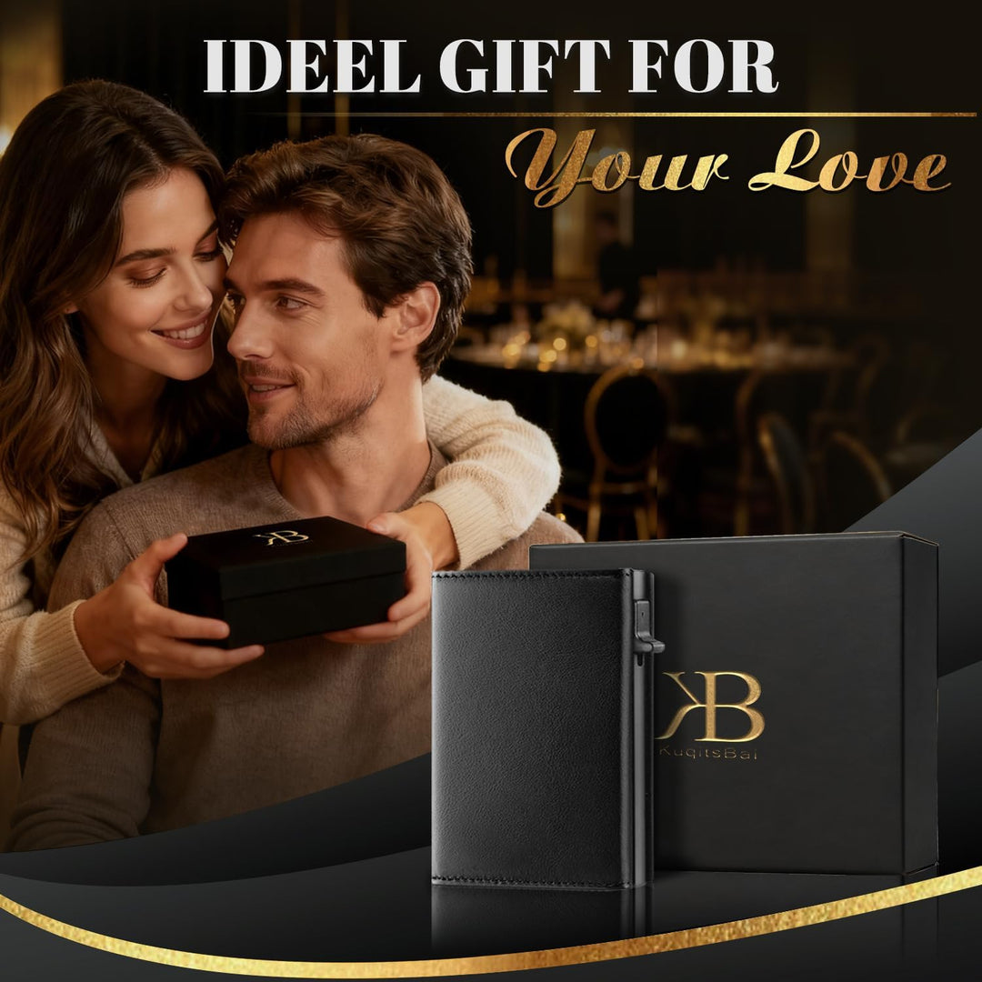 KuqitsBai Cartera para hombre con tarjetero, billetera inteligente...