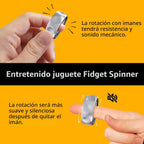 Fidget Spinner para alivio del estrés – Anillo magnético fidget DIY con sonidos atractivos, juguetes de acero inoxidable EDC para adultos y adolescentes, perfecto para el trabajo, estudio, espera