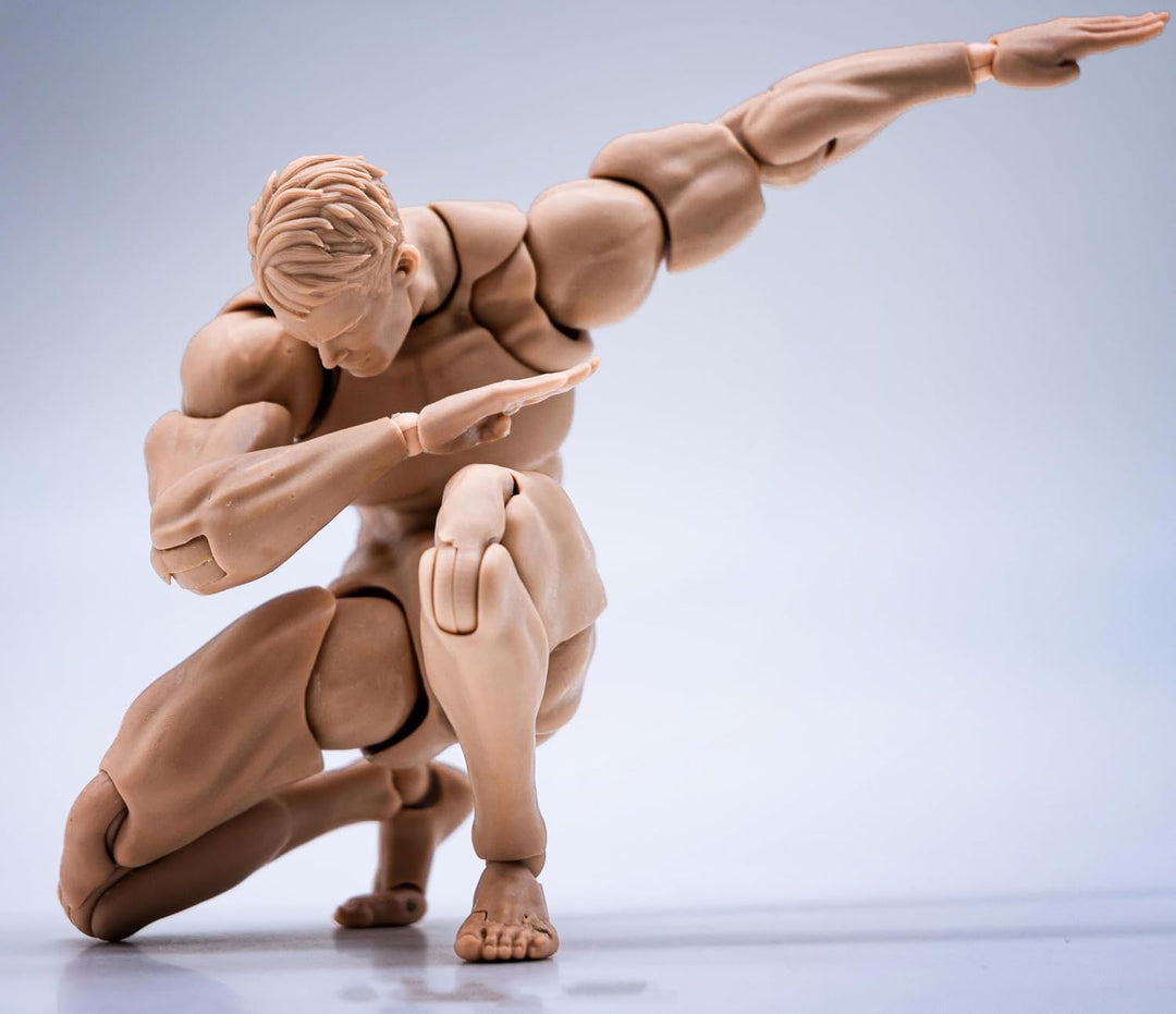 Fremego Figura de acción masculina a escala 1\/12, figura muscular...