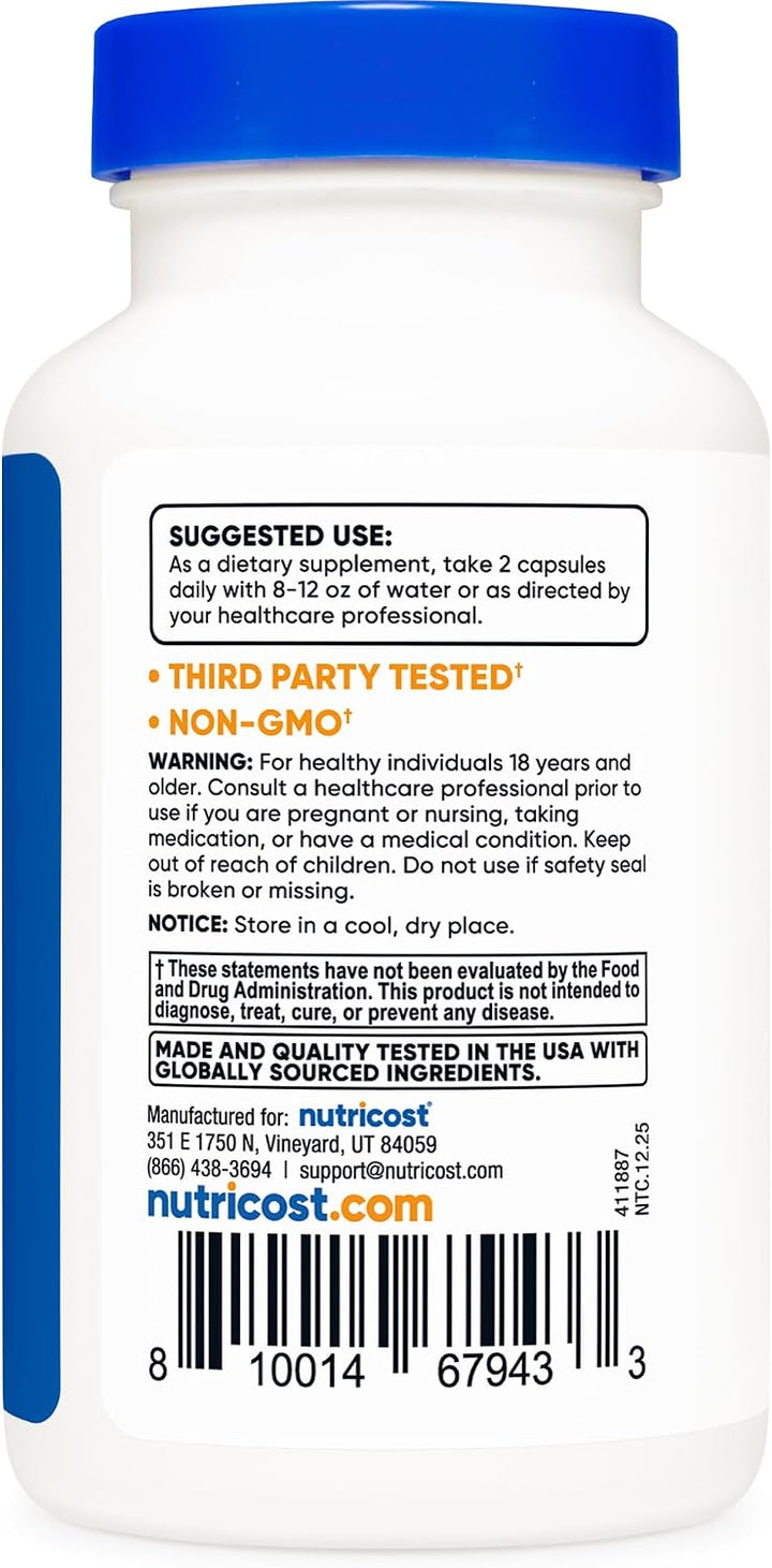 Nutricost Multivitamínico para hombres, 120 cápsulas, vitaminas y m...