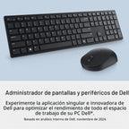 Dell Teclado y mouse inalámbricos avanzados - KM520 - Inalámbrico, interfaz de 2.4 GHz, Negro