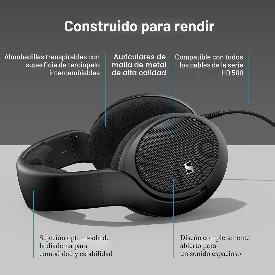 Sennheiser Auriculares audiófilos HD 560 S sobre la oreja, respuest...