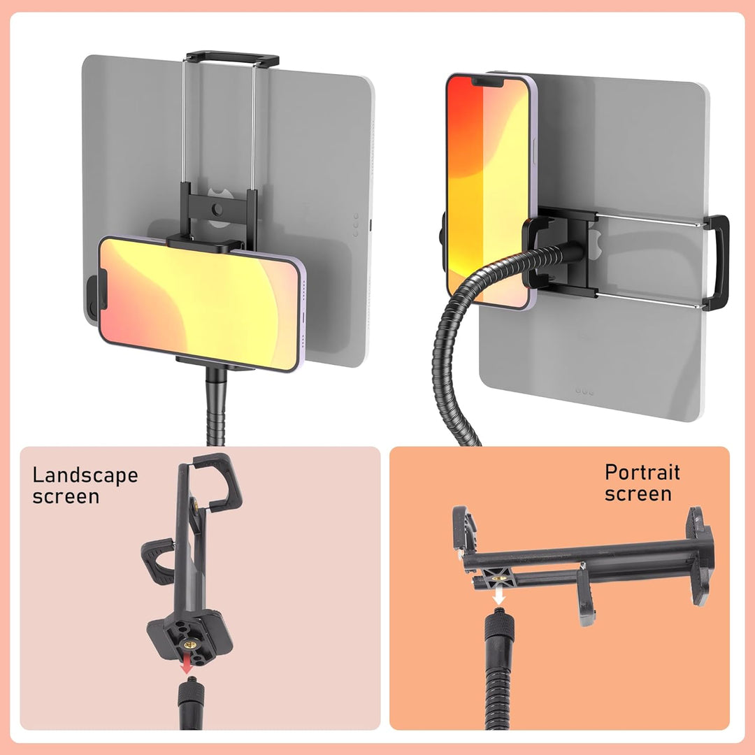 Soporte de micrófono con clip para IPAD, soporte de micrófono plega...