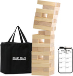 Outdoor Games - Torre de caída mediana con 54 bloques de madera, juego de