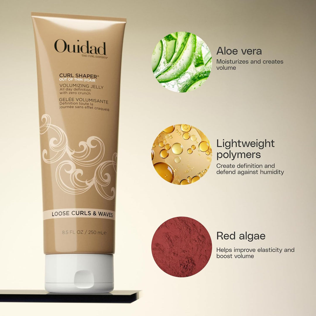 Ouidad Voluminous Curls Trio - Espuma voluminizadora de plumas, gel...