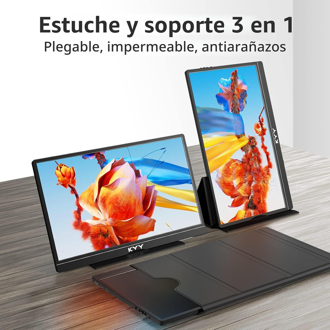 KYY Monitor portátil 15.6 '' 1080P Monitor portátil para po...