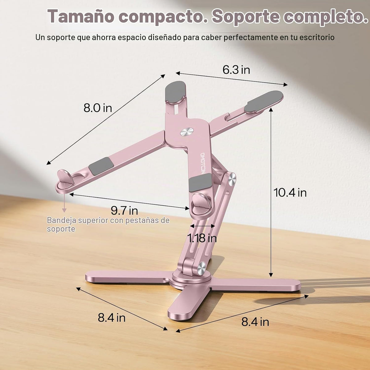 OMOTON Soporte elevador giratorio de 360° para laptop, soporte ergo...