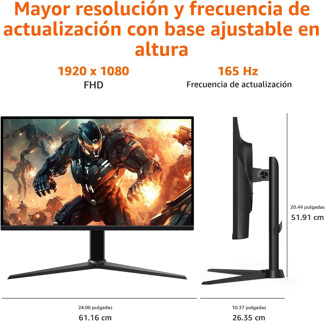 Amazon Basics Monitor para juegos de 27 pulgadas, FHD 1080P, 165Hz,...