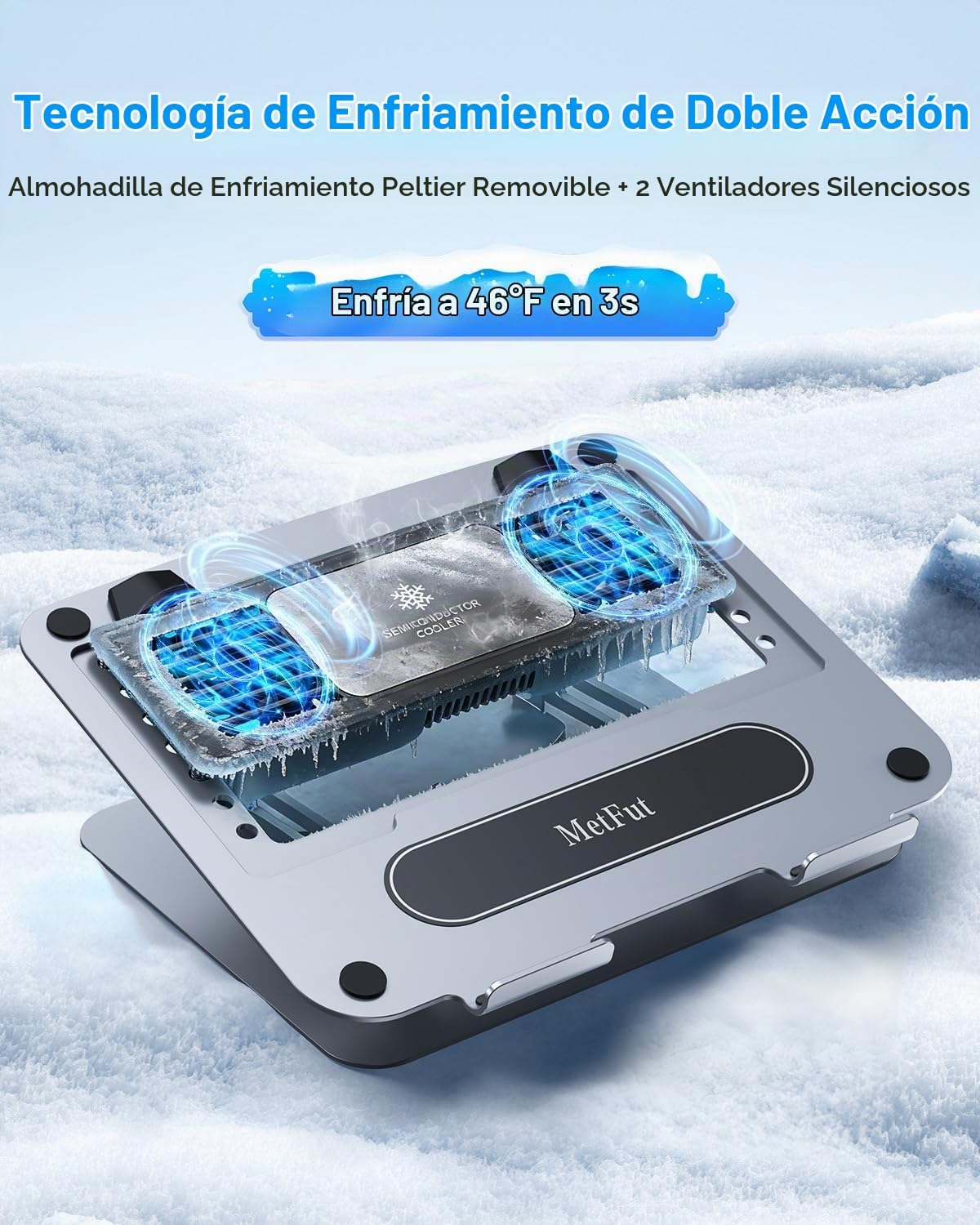 METFUT Soporte de refrigeración para laptop con enfriador termoeléc...