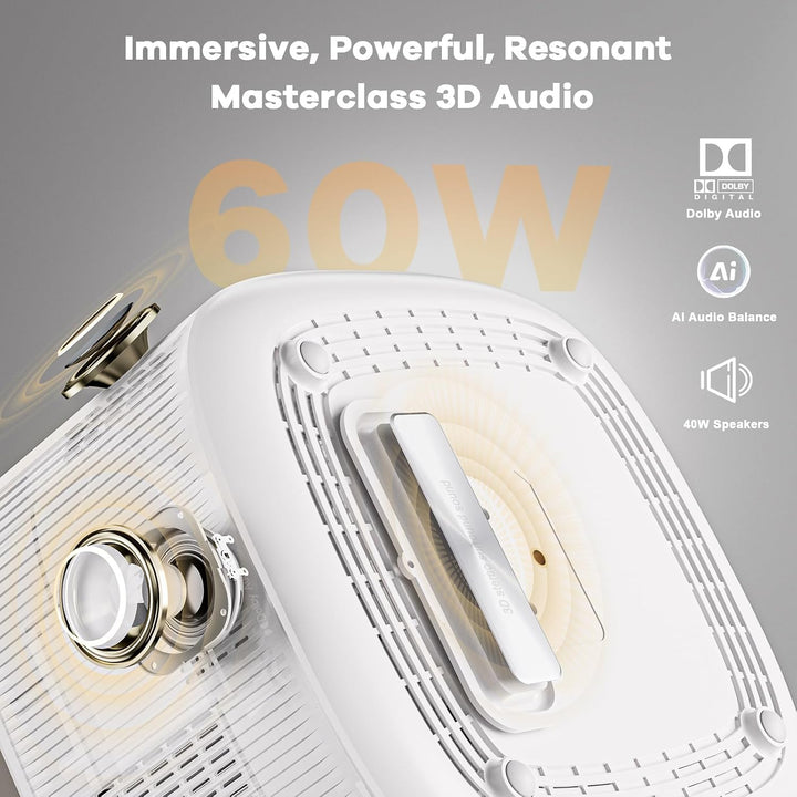 Proyector para exteriores 4K con WiFi y Bluetooth: [3500 Bright\/60...
