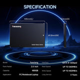 fanxiang SSD SATA de 480 GB SSD de 2.5 pulgadas SATA III 6 Gb\/s Un...