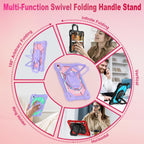 WESOROL Funda para iPad (A16) de 11ª/10ª generación 2025/2022 con protector de pantalla con soporte giratorio, soporte para lápices, funda para iPad de 10ª generación, a prueba de golpes