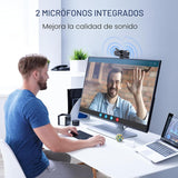 EMEET Cámara web C960 1080P con micrófono, 2 micrófonos, FOV de 90°...