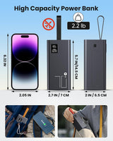 Relliphent Cargador portátil de 70000 mAh, cargador portátil de 30...