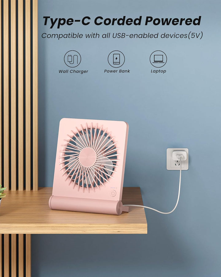 Koonie - Ventilador de escritorio USB, ventilador pequeño ultra sil...