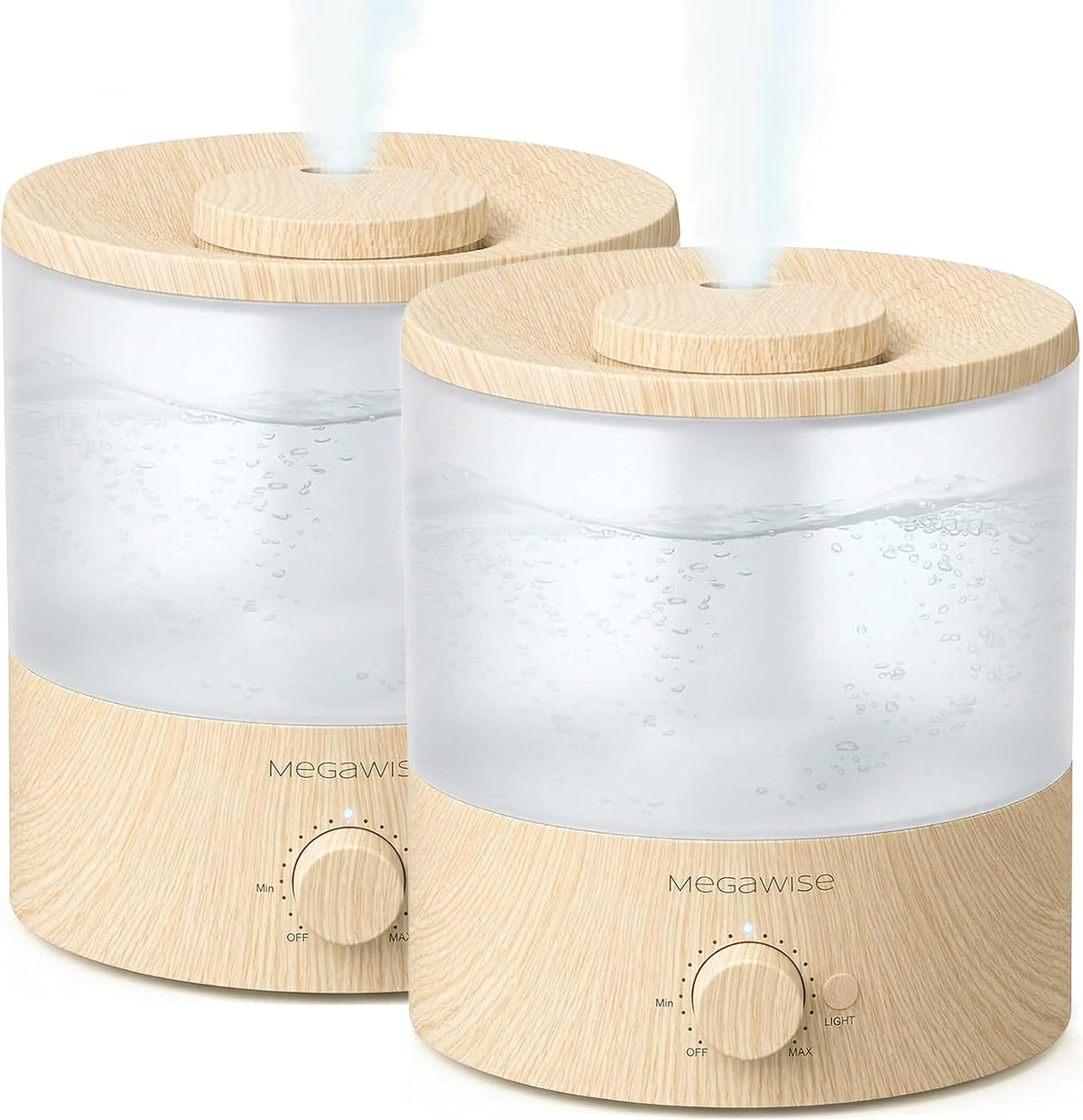MEGAWISE Paquete de 2 humidificadores de niebla fría de 1.79L para